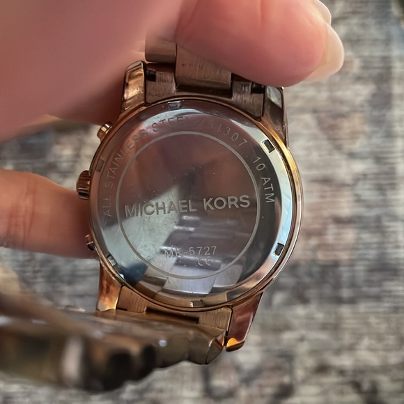 Michael Kors Mercer Rose Gold Stainless Steel Chronograph Analog Watch MK5727